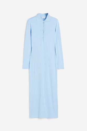 Jerseykleid mit Kragen Hellblau, Alltagskleider in Größe S. Farbe: - H&M - Modalova