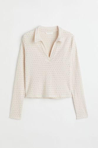 Shirt mit Kragen Hellbeige, Tops in Größe S. Farbe: - H&M - Modalova