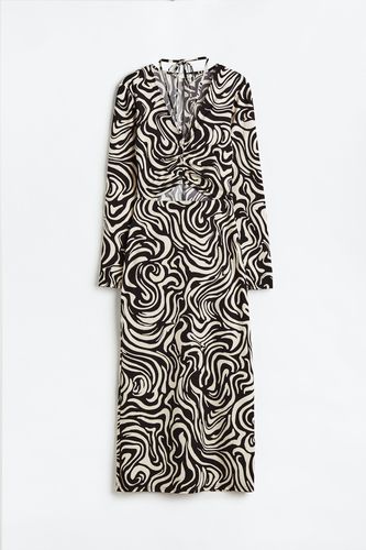 Bodycon-Kleid mit Tunnelzug Schwarz/Gemustert, Alltagskleider in Größe L. Farbe: - H&M - Modalova