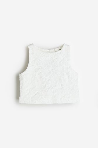 Top aus Jacquardstoff Weiß, T-Shirts & Tops in Größe 98. Farbe: - H&M - Modalova