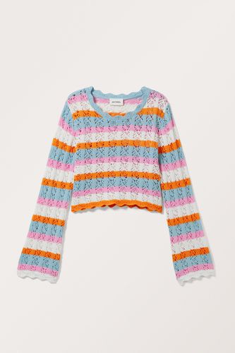 Verkürzter Pullover aus gestrickter Spitze Weiche Streifen in Größe L. Farbe: - Monki - Modalova