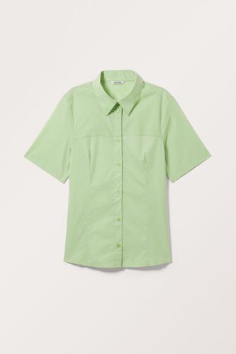 Taillierte Popeline-Bluse Hellgrün, Blusen in Größe XS. Farbe: - Monki - Modalova
