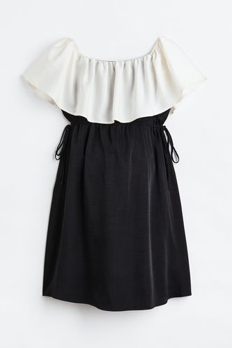 MAMA Off-Shoulder-Kleid Schwarz/Weiß, Kleider in Größe M. Farbe: - H&M - Modalova