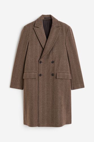 Zweireihiger Mantel aus Wollmix Dunkelbeige, Mäntel in Größe XXL. Farbe: - H&M - Modalova