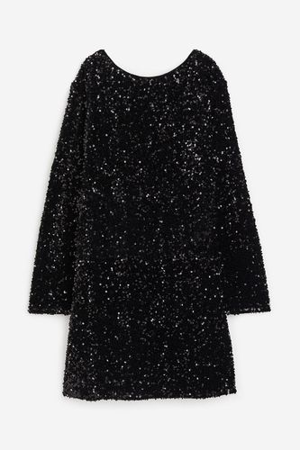 Paillettenkleid mit tiefem Rückenausschnitt Schwarz, Party kleider in Größe XL. Farbe: - H&M - Modalova