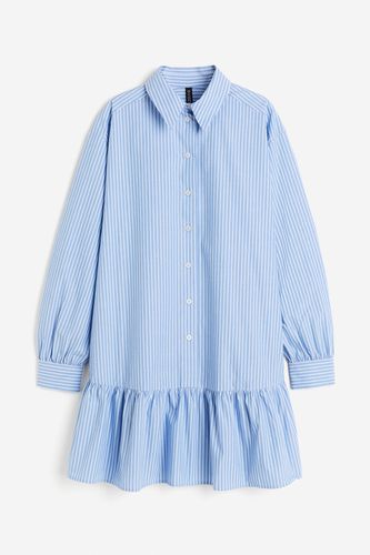 Blusenkleid aus Popeline Hellblau/Gestreift, Alltagskleider in Größe XS. Farbe: - H&M - Modalova