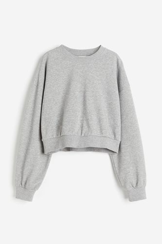 Cropped Sweatshirt Hellgraumeliert, Sport – Pullover & Strickjacken in Größe XL. Farbe: - H&M - Modalova