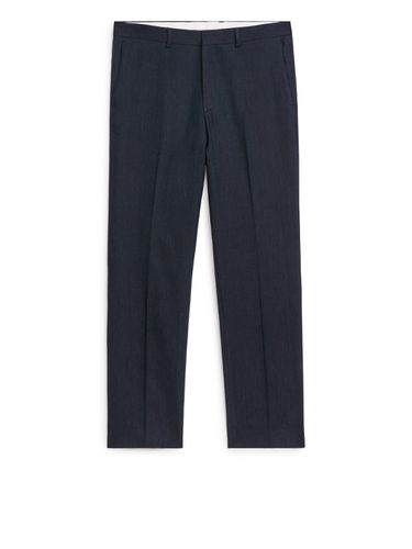 Schmale Hose aus Baumwollhanf Dunkelblau, Anzughosen in Größe 46. Farbe: - Arket - Modalova