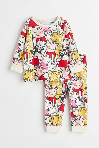 Bedruckter Baumwollpyjama Weiß/Peppa Wutz, Pyjamas in Größe 56. Farbe: - H&M - Modalova