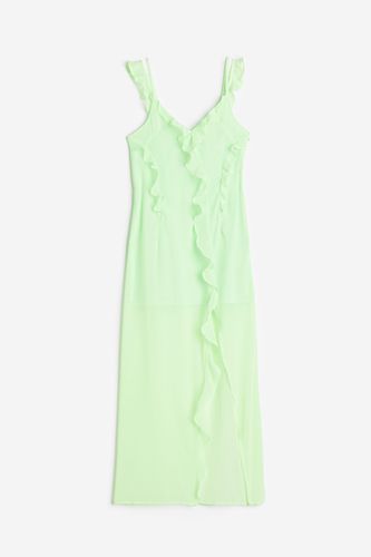 Chiffonkleid mit Volants Hellgrün, Alltagskleider in Größe 34. Farbe: - H&M - Modalova