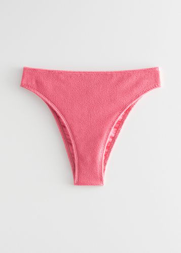 Strukturierte Bikinihose im Tangaschnitt Rosa, Bikini-Unterteil in Größe 38. Farbe: - & Other Stories - Modalova