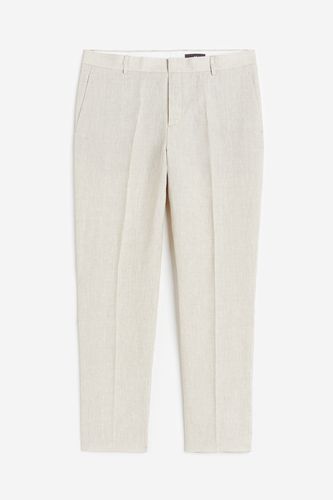 Anzughose aus Leinen in Slim Fit Hellbeigemeliert, Anzughosen Größe 62. Farbe: - H&M - Modalova