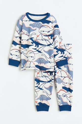 Baumwollpyjama mit Volant Weiß/Dinosaurier, Pyjamas in Größe 50. Farbe: - H&M - Modalova
