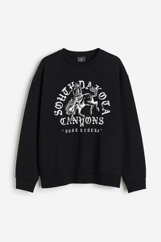 Bedrucktes Sweatshirt in Loose Fit Schwarz/South Dakota Canyons, Sweatshirts Größe XS. Farbe: - H&M - Modalova