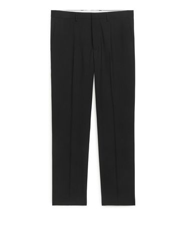 Schmale Wollhose in Panamabindung Schwarz, Anzughosen Größe 52. Farbe: - Arket - Modalova