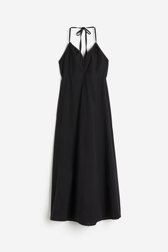 Neckholderkleid aus Baumwolle Schwarz, Alltagskleider in Größe XL. Farbe: - H&M - Modalova