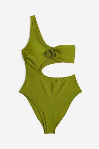 Badeanzug mit Cut-out und High Leg Grün, Badeanzüge in Größe 44. Farbe: - H&M - Modalova