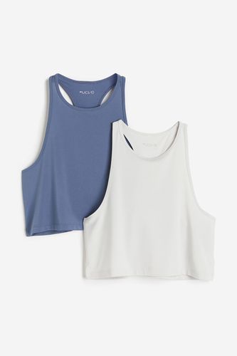 Er-Pack DryMove™ Kurze Sport-Tanktops Hellgrau/Taubenblau, Sport – Tanktops in Größe L. Farbe: - H&M - Modalova