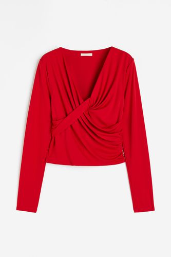 Jerseyshirt mit Twistdetail Rot, Tops in Größe XS. Farbe: - H&M - Modalova
