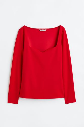 Figurbetontes Jerseyshirt Rot, Tops in Größe L. Farbe: - H&M - Modalova