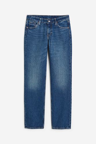 Straight Low Jeans Denimblau in Größe 48. Farbe: - H&M - Modalova