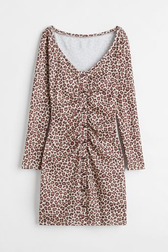 Durchgeknöpftes Kleid Hellbeige/Leopardenprint, Alltagskleider in Größe M. Farbe: - H&M - Modalova