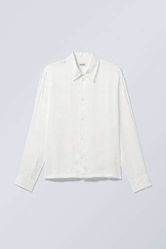 Glänzendes, kastiges Oversized-Hemd Weiß, Freizeithemden in Größe XL. Farbe: - Weekday - Modalova