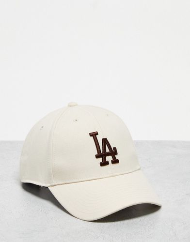 MLB LA Dodgers - Cappello snapback con visiera écru con ricamo marrone - 47 Brand - Modalova