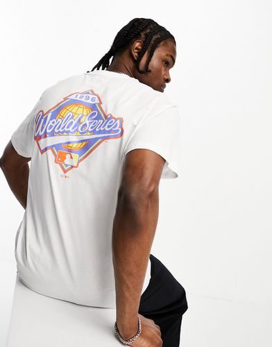 NY Yankees - T-shirt bianca con stampa sul petto e sul retro - 47 Brand - Modalova