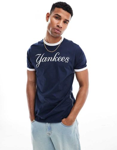 NY Yankees - T-shirt navy con scritta - 47 Brand - Modalova