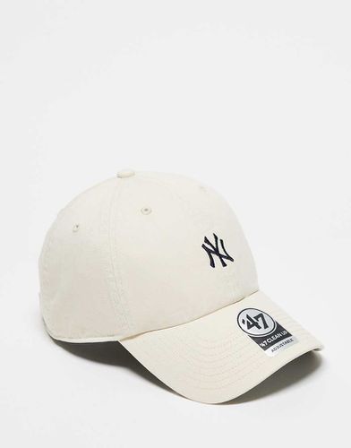 NY Yankees - Cappellino con logo piccolo color beige slavato - 47 Brand - Modalova