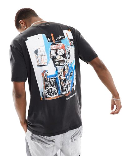 Cotton On - Basquiat - T-shirt squadrata nera con stampa artistica sul retro - Cotton:On - Modalova