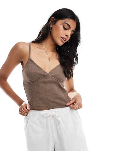 Cotton On - Crop top a canottiera con fiocco e scollo a V - Cotton:On - Modalova