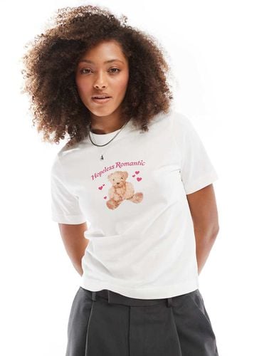 Cotton On - T-shirt classica bianca con stampa di orsetto - Cotton:On - Modalova