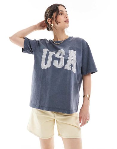 T-shirt oversize à imprimé USA - Cotton On - Modalova