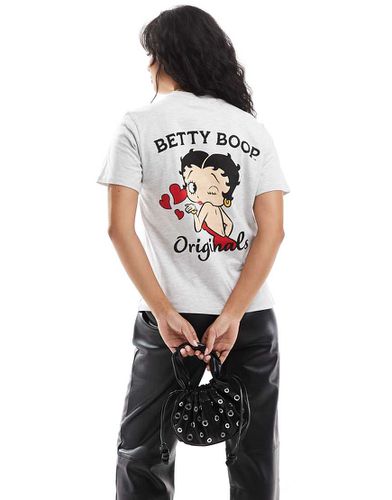 Cotton On - T-shirt vestibilità classica grigia con grafica "Betty Boop" rétro - Cotton:On - Modalova