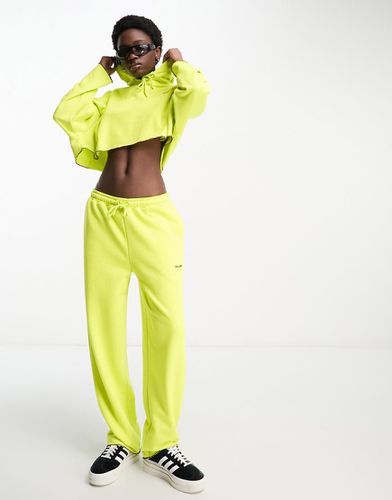 Joggers color lime a fondo ampio - Collusion - Modalova