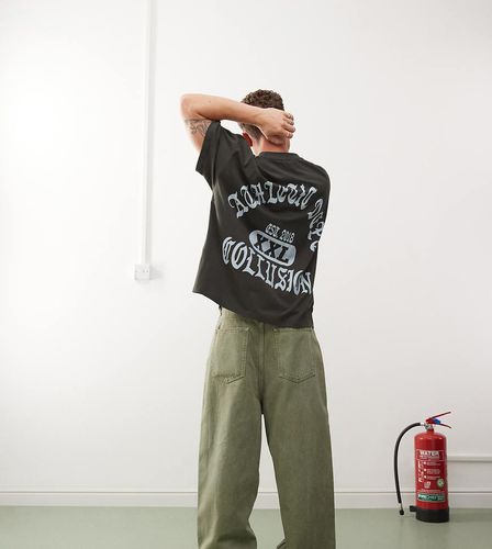 T-shirt oversize con stampa "Athletic Dept. nera - Collusion - Modalova