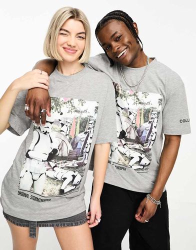 Unisex - T-shirt mélange con stampa "Stormtrooper Festival" su licenza - Collusion - Modalova