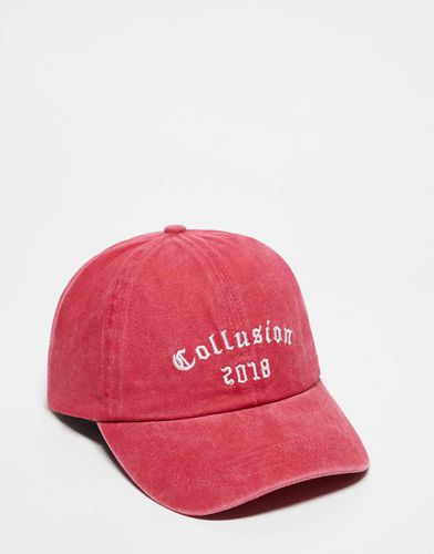 Unisex - Cappellino stile college slavato con logo - Collusion - Modalova