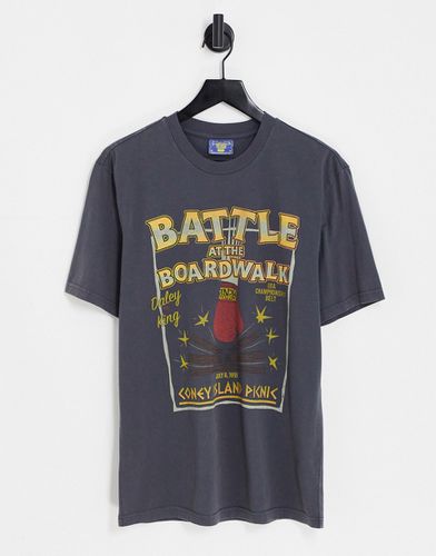 Coney Island - Picnic Boardwalk Battle - T-shirt grigio scuro con stampa sul petto - Coney Island Picnic - Modalova