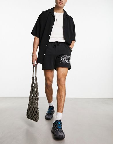 Pantaloncini in jersey neri con stampa "Lost Mind" in coordinato - Coney Island Picnic - Modalova