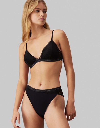 Modern - Tanga in pizzo con fascia in vita con logo - Calvin Klein - Modalova