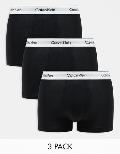 Modern Cotton - Confezione da 3 boxer aderenti neri - Calvin Klein - Modalova