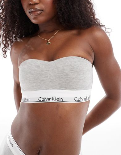 Modern Cotton - Brassière a fascia leggermente foderata grigia - Calvin Klein - Modalova