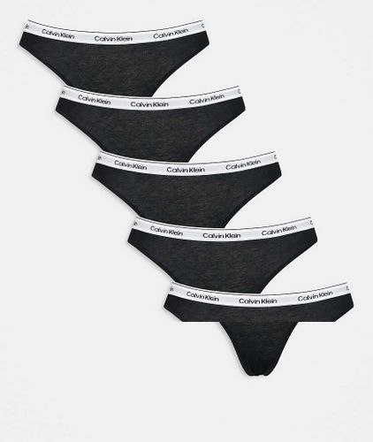 Modern - Lot de 5 bas de bikini à logo - Noir - Calvin Klein - Modalova