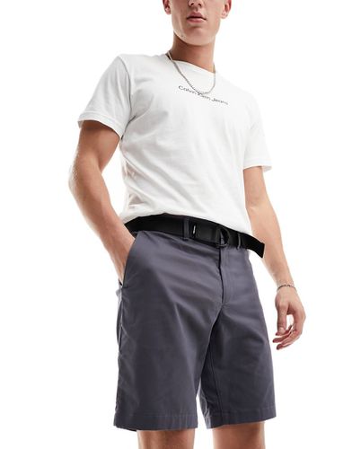 Modern - Pantaloncini slim grigi in twill con cintura - Calvin Klein - Modalova