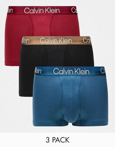 Modern Structure - Confezione da 3 boxer aderenti in cotone - Calvin Klein - Modalova