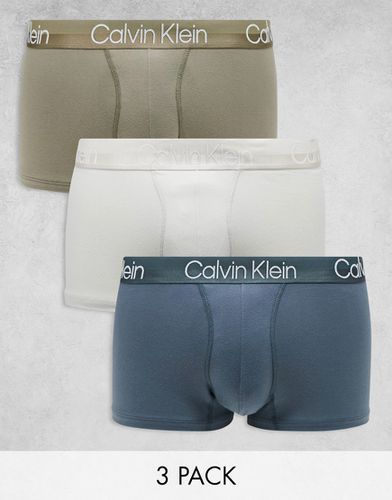 Modern Structure - Confezione da 3 boxer aderenti in cotone - Calvin Klein - Modalova