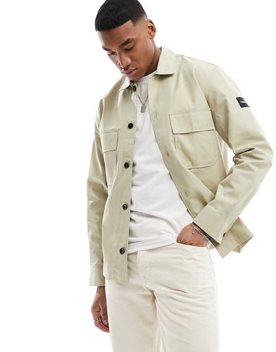 Camicia giacca color crema in cotone e nylon - Calvin Klein - Modalova
